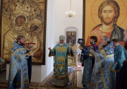 Преосвященнейший Мстислав, епископ Тихвинский и Лодейнопольский совершил Божественную Литургию в Тихвинском Успенском мужском монастыре