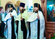 Преосвященнейший Мстислав, епископ Тихвинский и Лодейнопольский, совершил Всенощное бдение в Преображенском кафедральном соборе г. Тихвина