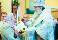 Преосвященнейший Мстислав, епископ Тихвинский и Лодейнопольский, совершил Всенощное бдение в Преображенском кафедральном соборе г. Тихвина
