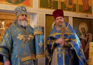 Преосвященнейший Мстислав, епископ Тихвинский и Лодейнопольский, совершил Божественную Литургию в с.Заборье