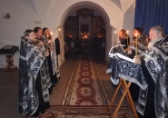 Преосвященнейший Мстислав, епископ Тихвинский и Лодейнопольский, совершил Утреню с чтением Великого канона в Тихвинском Успенском мужском монастыре