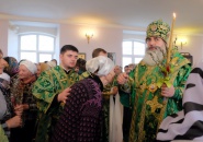 Преосвященнейший Мстислав, епископ Тихвинский и Лодейнопольский, совершил Всенощное бдение в г.Шлиссельбурге