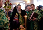 Преосвященнейший Мстислав, епископ Тихвинский и Лодейнопольский, совершил Всенощное бдение в г.Шлиссельбурге