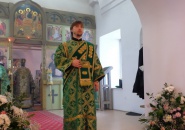 Преосвященнейший Мстислав, епископ Тихвинский и Лодейнопольский, совершил Божественную Литургию в Свято - Троицком Зеленецком мужском монастыре.