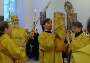 Преосвященнейший Мстислав, епископ Тихвинский и Лодейнопольский, совершил Божественную Литургию в Тихвинском мужском монастыре