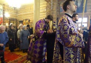 Преосвященнейший Мстислав, епископ Тихвинский и Лодейнопольский, совершил Божественную Литургию в храме Покрова Пресвятой Богородицы г. Бокситогорска