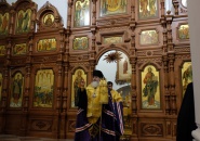Преосвященнейший Мстислав, епископ Тихвинский и Лодейнопольский, совершил Всенощное бдение в Свято - Троицком Александра Свирского мужском монастыре