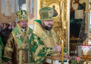 В день памяти преподобного Арсения Коневского Епископ Мстислав сослужил Епископу Выборгскому и Приозерскому Игнатию в Коневском Рождества-Богородичном монастыре