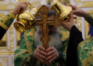 В канун праздника Воздвижения Креста Господня Епископ Мстислав совершил всенощное бдение в Тихвинском Успенском мужском монастыре