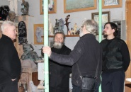 Председатель Архитектурной комиссии Тихвинской епархии посетил скульптурные мастерские Союза скульпторов Санкт-Петербурга