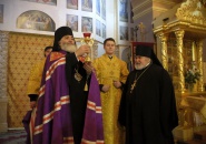 Преосвященнейший Мстислав, совершил всенощное бдение в Староладожском Никольском мужском монастыре