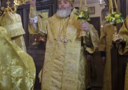 Преосвященнейший Мстислав, епископ Тихвинский и Лодейнопольский, совершил Божественную Литургию в поселка Мга