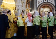 Епископ Мстислав сослужил Святейшему Патриарху Кириллу в Храме Христа Спасителя в день открытия Международных Рождественских чтений