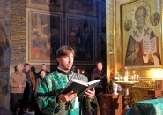 В канун праздника Воздвижения Креста Господня, епископ Мстислав совершил всенощное бдение в Тихвинском Успенском мужском монастыре