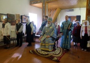 Преосвященнейший Мстислав, епископ Тихвинский и Лодейнопольский, совершил Божественную Литургию в село Колчаново