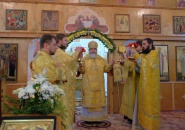 Преосвященнейший Мстислав, епископ Тихвинский и Лодейнопольский, совершил Божественную Литургию в г. Отрадное