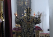 Преосвященнейший Мстислав, епископ Тихвинский и Лодейнопольский, совершил Литургию Преждеосвященных Даров в Тихвинском Богородичном Успенском мужском монастыре