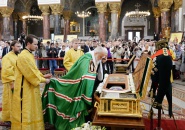 Епископ Мстислав сослужил Святейшему Патриарху Кириллу в Никольском Морском соборе в Кронштадте