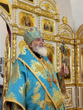 Епископ Мстислав совершил Божественную Литургию в Тихвинском Успенском монастыре